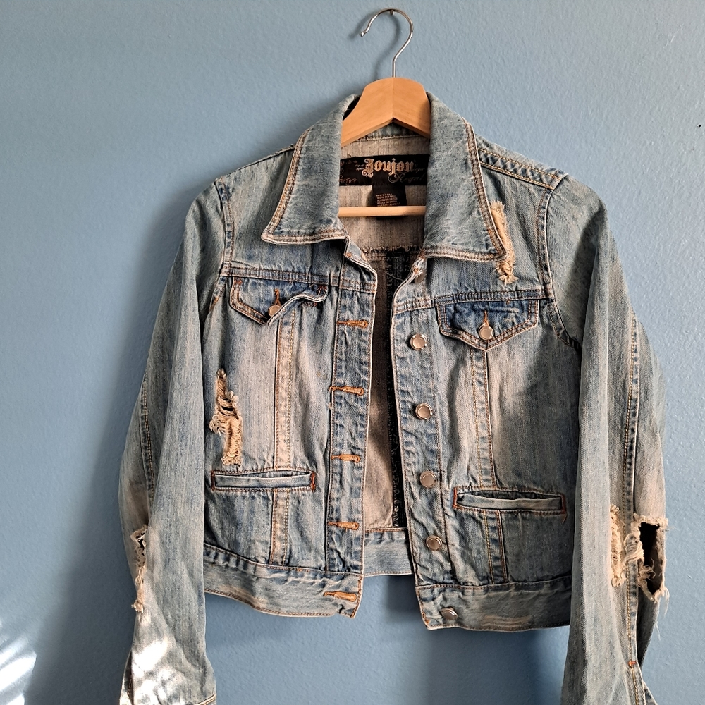 Jou Jou distressed denim jacket (M)
